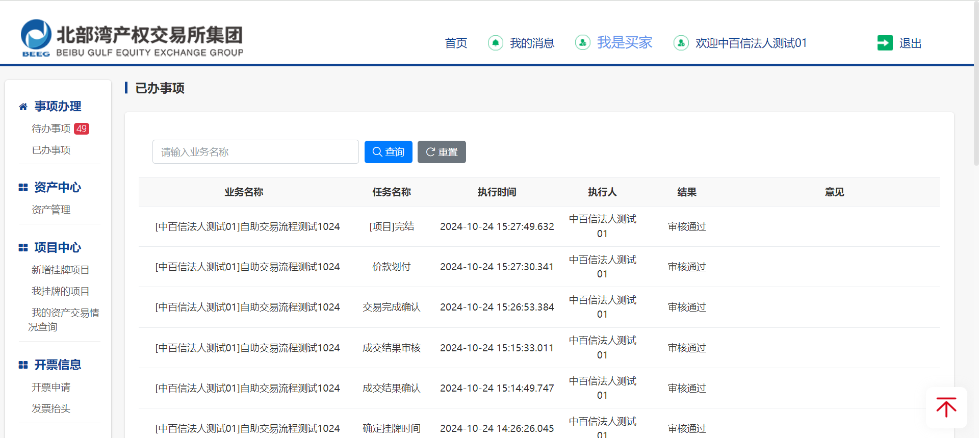 圖8-2 已辦事項(xiàng)頁(yè)面